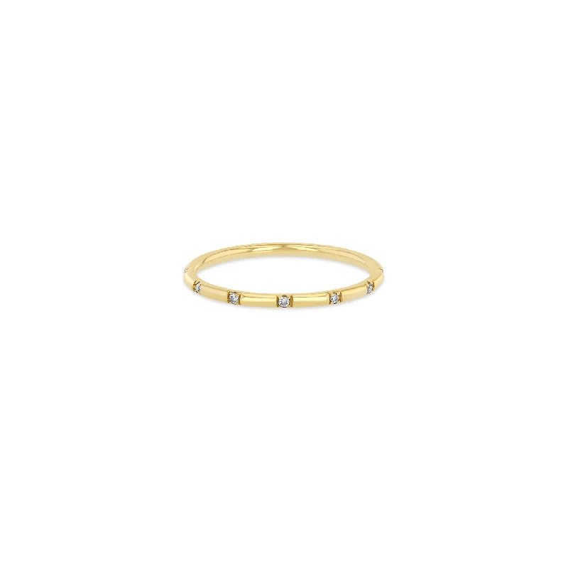 14k 12 Spread Out Pavé Diamond Band Ring