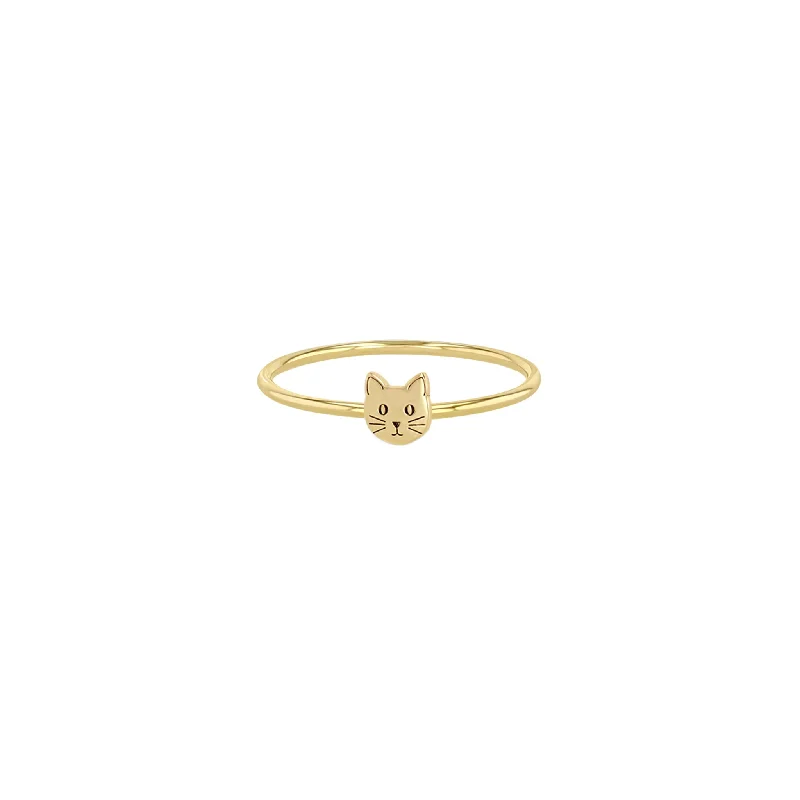 14k Itty Bitty Cat Ring