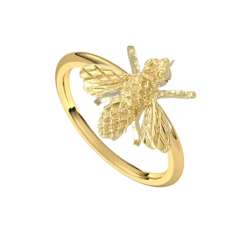 Gold Bee Ring