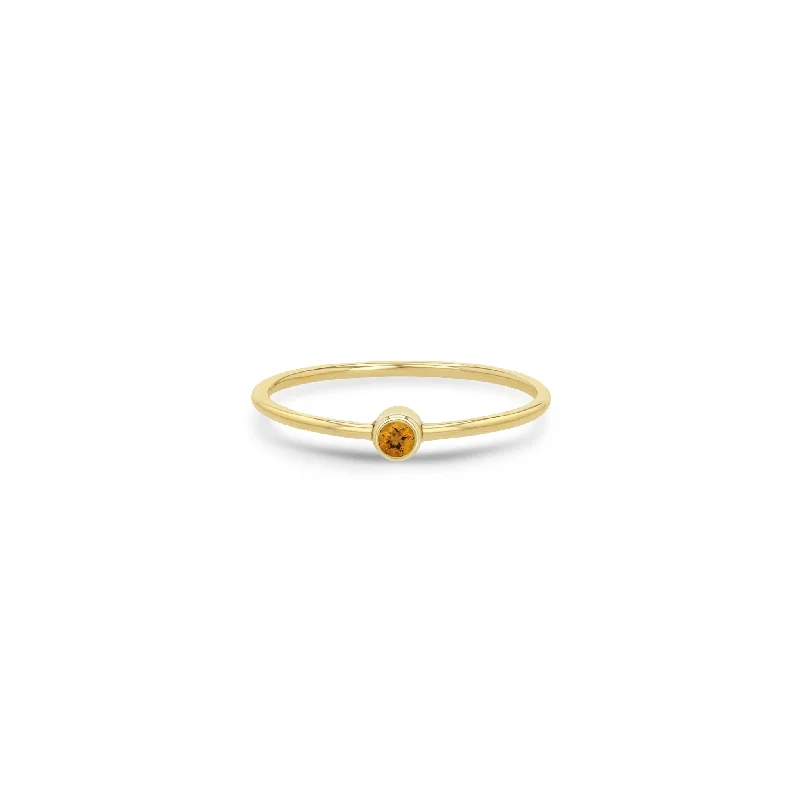 14k Citrine Bezel Ring | November Birthstone