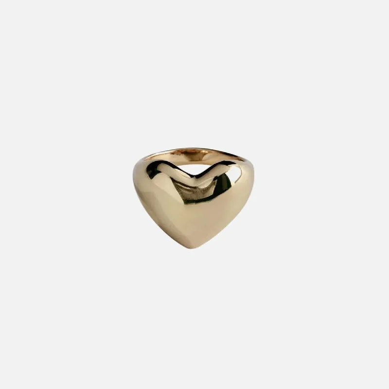 Bigger Heart Ring, Gold