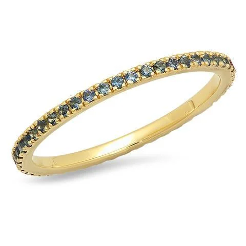 Pave Birthstone Eternity Band