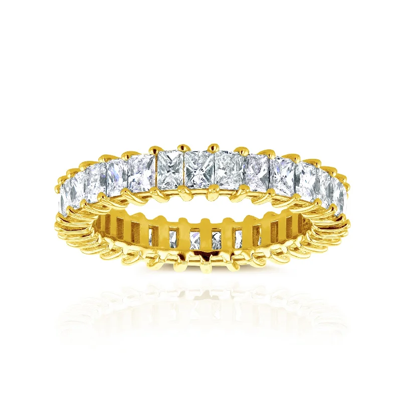 Princess Baguette Diamond Eternity Band 3 4/5 CTW in 14K Yellow Gold