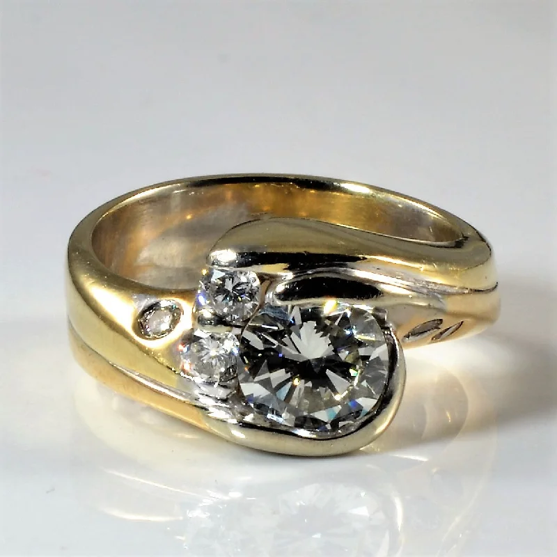 The Perfect Jewelry Piece At The Perfect Price Unique Bypass Diamond Soldered Wedding Set | 1.27ctw | SZ 7.25 |