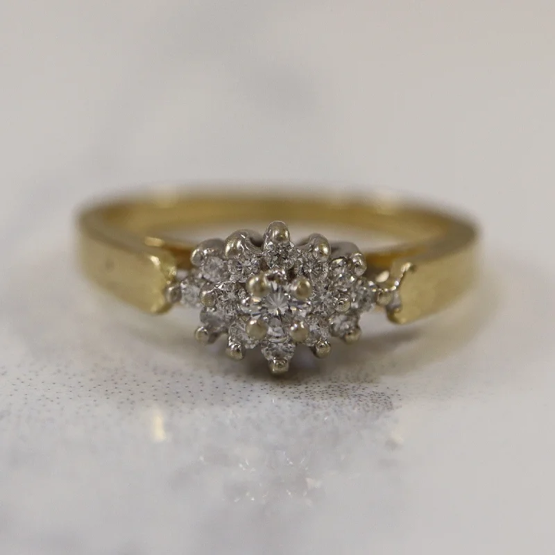 High-End Jewelry, Now More Affordable Than Ever Cluster Diamond Cathedral Ring | 0.18ctw | SZ 6.5 |