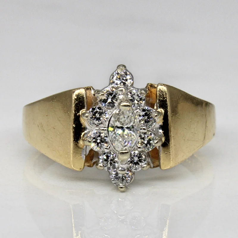 Breathtaking Jewelry At Limited-Time Savings Marquise Diamond Halo Ring | 0.43ctw | SZ 8 |