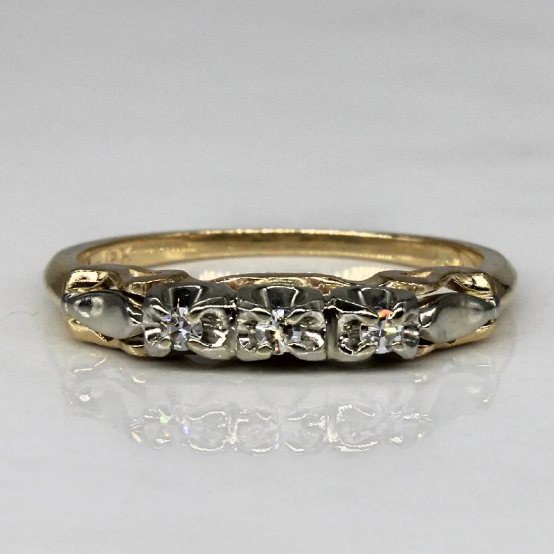 Shop Jewelry That Shines Without The High Price Diamond Three Stone Band | 0.06ctw | SZ 6.5 |