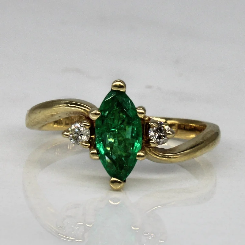 Limited-Time Offer On Premium Jewelry Collections Emerald & Diamond Waterfall Ring | 0.28ct, 0.04ctw | SZ 3.5 |