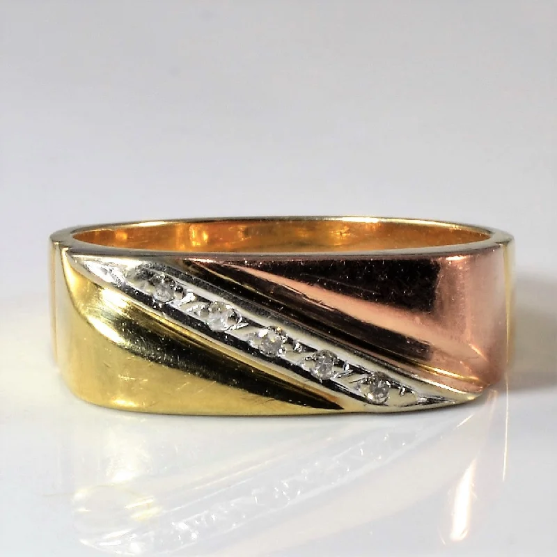 Timeless Elegance Now At Special Discounts Two Tone Diamond Band | 0.05ctw | SZ 10.5 |