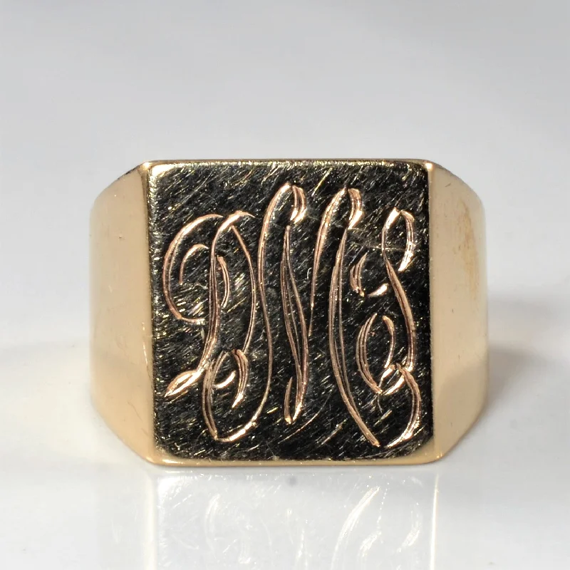 Limited-Time Offer On Elegant Jewelry Pieces Initial 'DMS' Signet Ring | SZ 11.75 |
