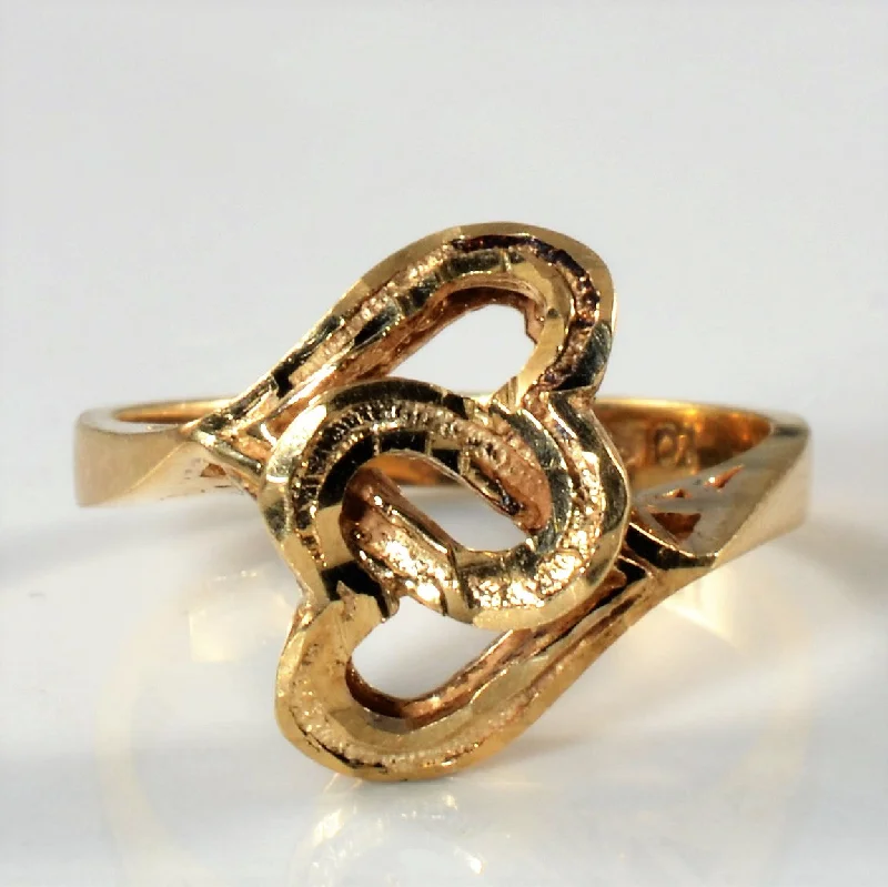 Best Jewelry Sale Prices – Limited-Time Offer Intertwined Double Heart Promise Ring | SZ 5.75 |