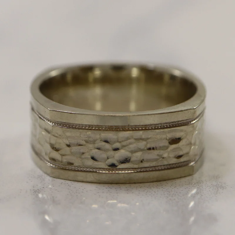 Huge Savings On Timeless Jewelry Collections Hammered Milgrain Square Band | SZ 8.25 |