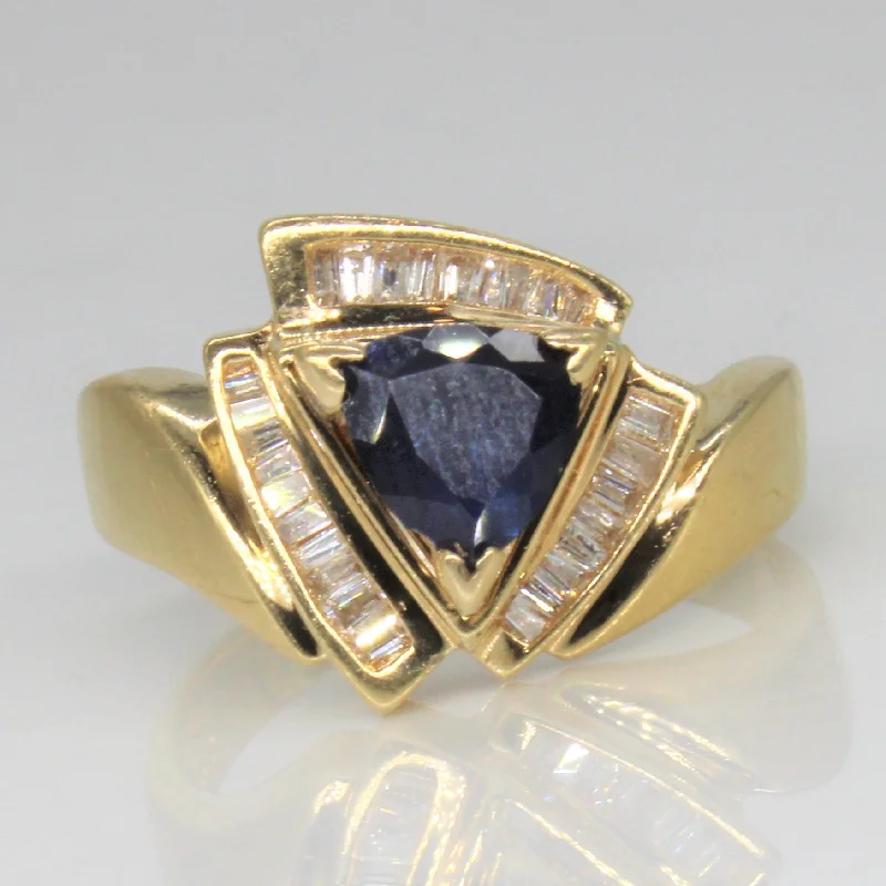 Shop Signature Jewelry Styles At Exclusive Prices Trillion Cut Sapphire & Diamond Cocktail Ring | 0.70ct, 0.25ctw | SZ 7.25 |