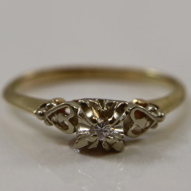 Exclusive Jewelry Bundles At Discounted Rates Retro Solitaire Diamond Ring | 0.05ct | SZ 7.5 |