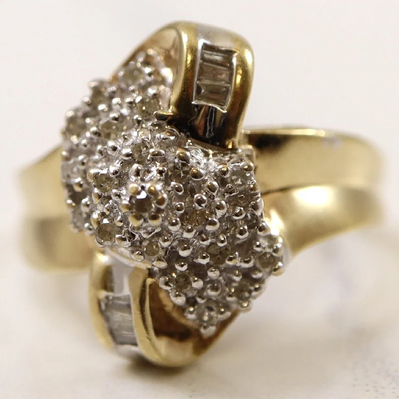 Buy More, Save More On Stunning Jewelry Designs Twisted Diamond Cluster Ring | 0.18ctw | SZ 5 |