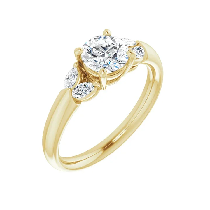 GILDA 14K Yellow Round Engagement Ring