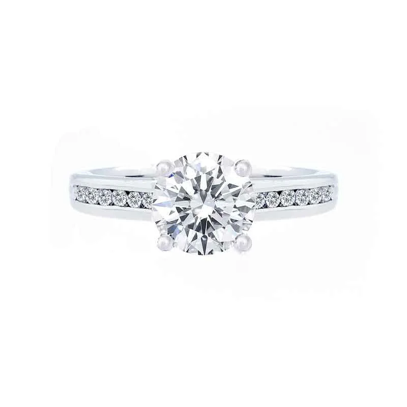 Classic Diamond Channel Engagement Ring