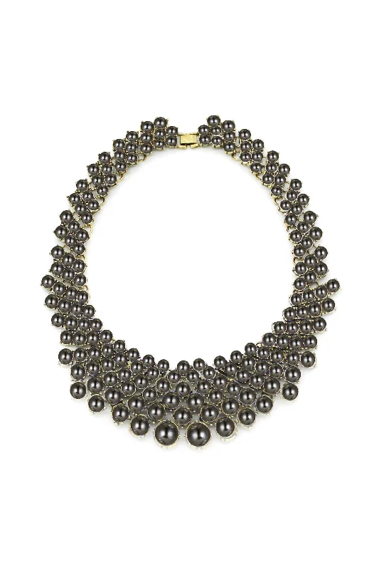 Emma Statement Necklace - Black