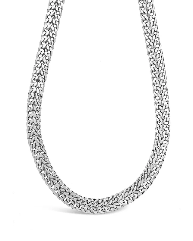 Flat Link Chain Necklace [Silver]