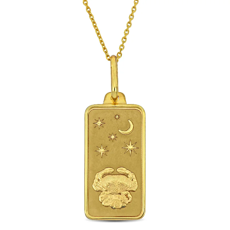 Mimi & Max Cancer Horoscope Necklace in 10k Yellow Gold