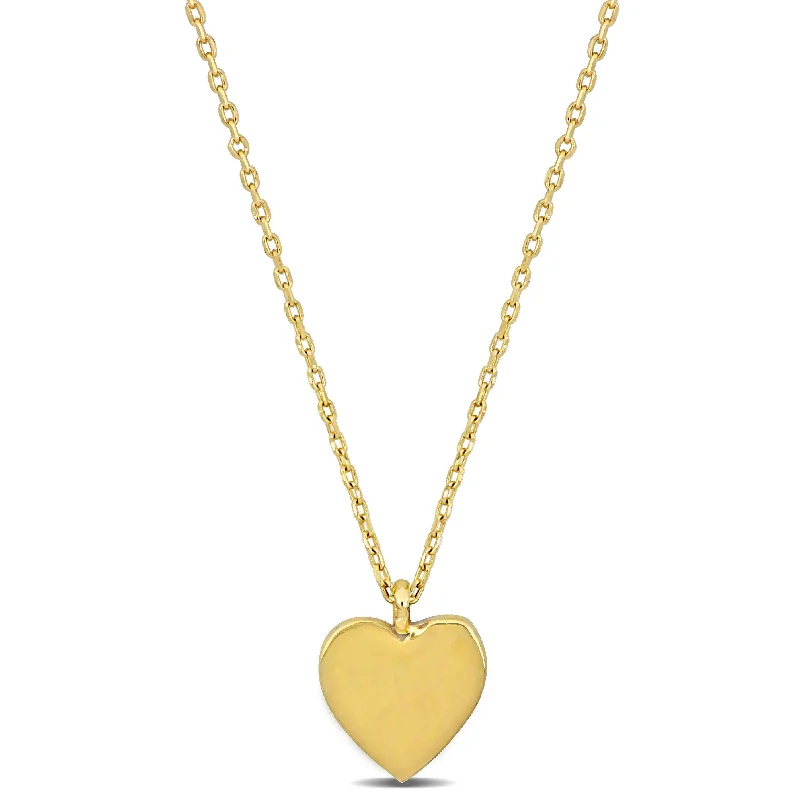 Mimi & Max Child Heart Pendant with Chain in 14k Yellow Gold - 17 in