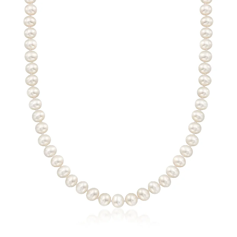 Ross-Simons 6-7mm Cultured Pearl Necklace With 14kt Yellow Gold Magnetic Clasp