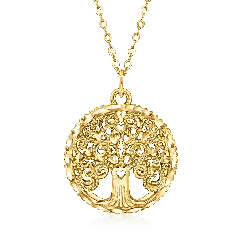 Ross-Simons Italian 14kt Yellow Gold Tree Of Life Pendant Necklace