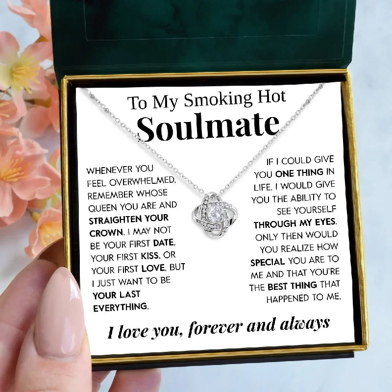 Trending Jewelry Now Available At Exclusive Prices To My Smoking Hot Wife "Your Last Everything" Love Knot Necklace Gift For Birthday Mother's