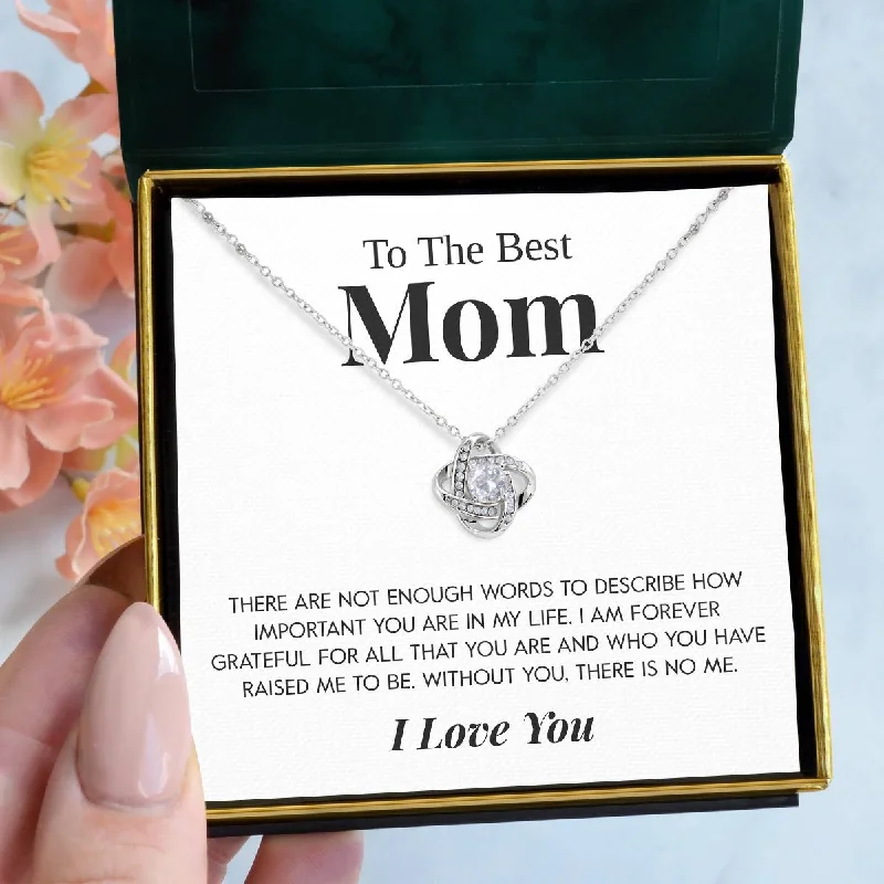 Limited-Stock Jewelry Sale – Once It's Gone, It's Gone To The Best Mom "Not Enough Words" Love Knot Necklace Gift For Birthday Mother's Day