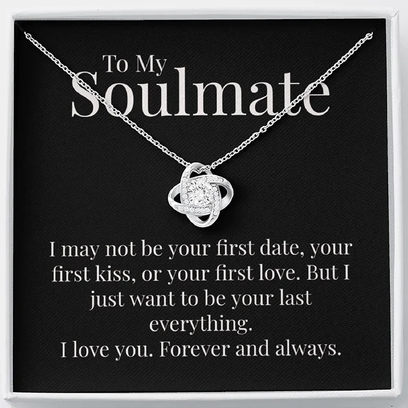 Modern Statement Jewelry For Bold Styling To My Soulmate Necklace Gift For Her Necklace for Wife from Husband Beautiful To My Wife Necklace with Message Card And