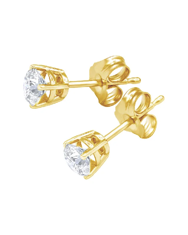 14K Yellow Gold 1.00cts. Diamond Stud Earrings