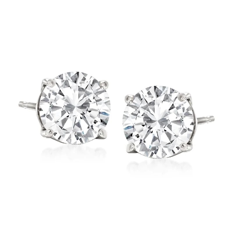 Ross-Simons Diamond Stud Earrings in 14kt White Gold