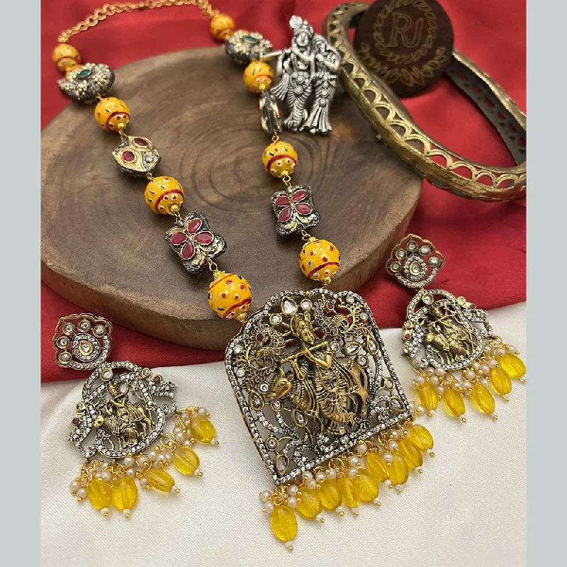 Stunning Jewelry Pieces At The Lowest Prices Ever FS Collection Kundan Stone Beads And Pearls Temple Necklace Set Stunning Jewelry Pieces At The Lowest Prices Ever FS Collection Kundan Stone Beads And Pearls Temple Necklace Set