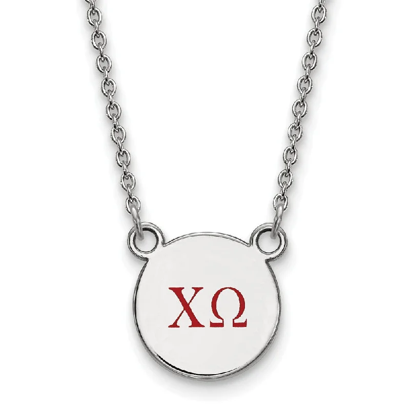 Exclusive Gemstone Jewelry At Special Prices Sterling Silver Chi Omega Small Red Enamel Greek Letters Necklace Exclusive Gemstone Jewelry At Special Prices Sterling Silver Chi Omega Small Red Enamel Greek Letters Necklace