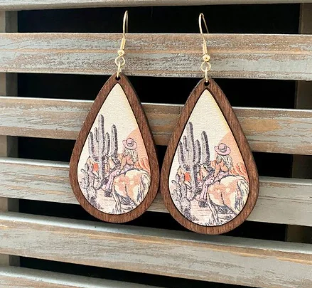 Delicate Crystal Jewelry For Sophisticated Charm Beautiful Vintage Cowgirl Drop Earrings