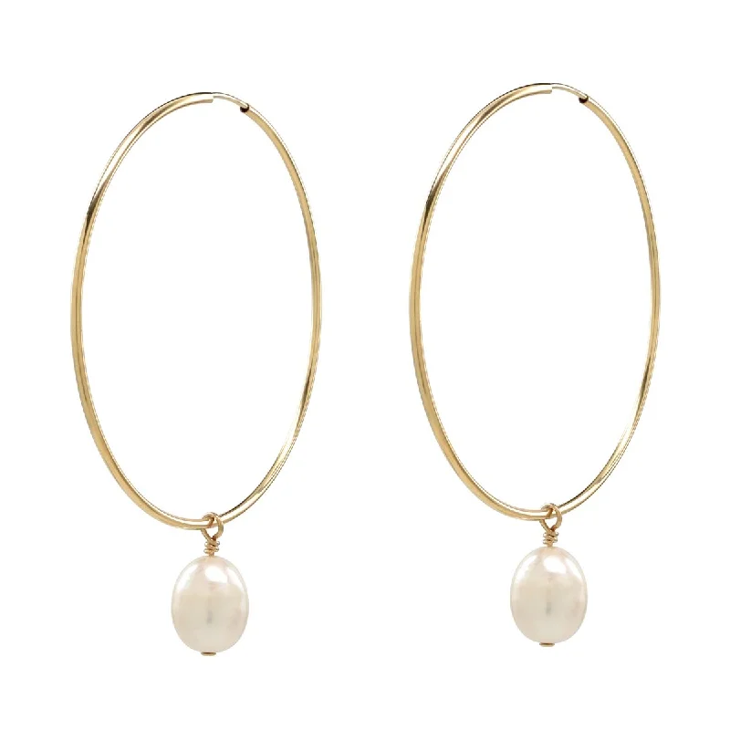 Unmissable Jewelry Clearance – Final Reductions Detachable Pearl Hoop Earrings