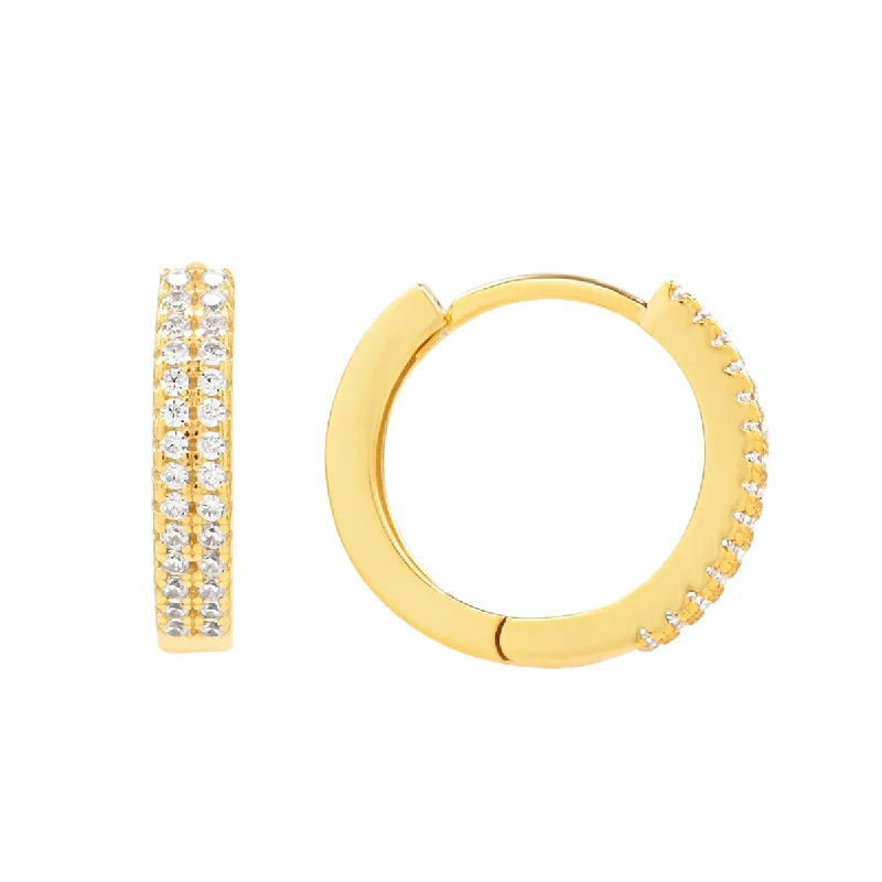 Fashion-Forward Jewelry At Incredible Prices Double Row CZ Huggies