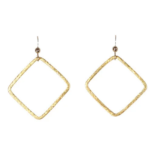 Clearance Sale On High-End Jewelry Collections SALE - Open Square Brushed Earrings