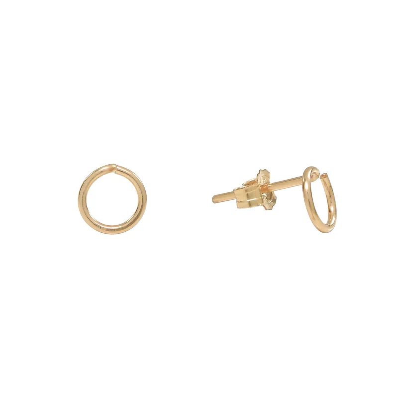 Affordable Gold-Plated Jewelry For Modern Fashion Circle Wirewrapped Studs