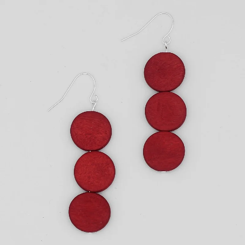Luxury Jewelry Clearance – Shop Premium Styles Now Red Triple Bead Kira Earring