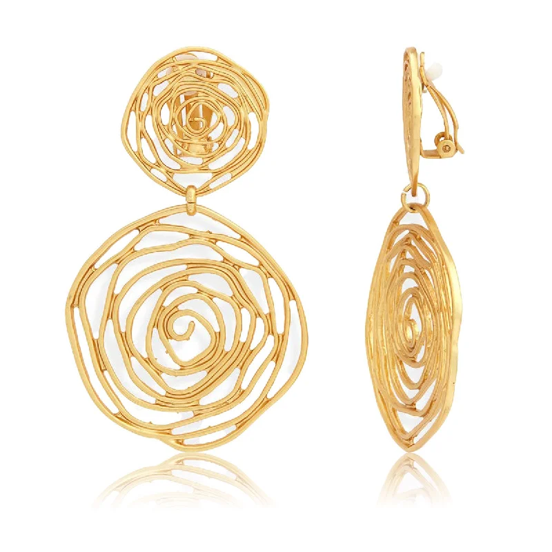 Jewelry Deals That Outshine The Rest Rose Cut-out clip Earrings