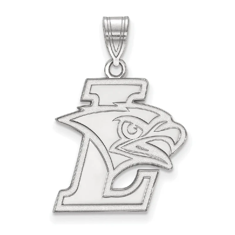 10K White Gold Lehigh University Large Logo Pendant