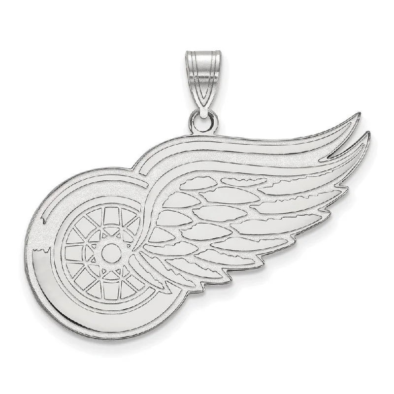 14k White Gold NHL Detroit Red Wings XL Pendant