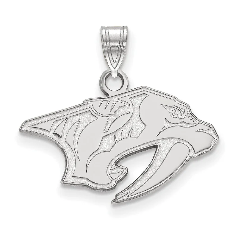 14k White Gold NHL Nashville Predators Small Pendant