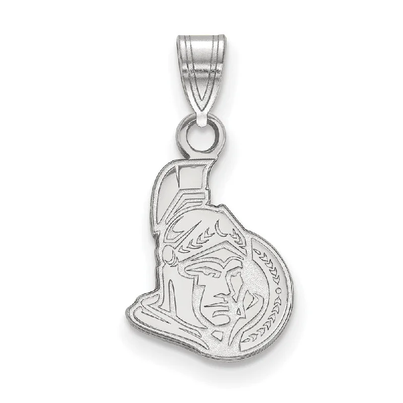 14k White Gold NHL Ottawa Senators Small Pendant