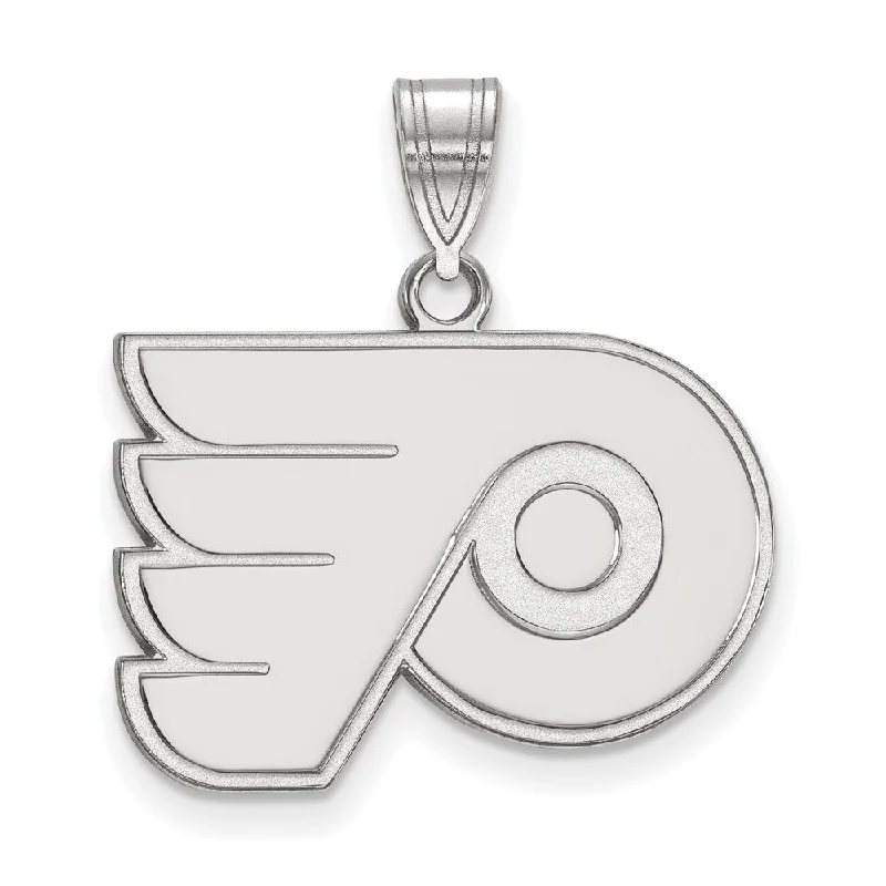 14k White Gold NHL Philadelphia Flyers Medium Pendant