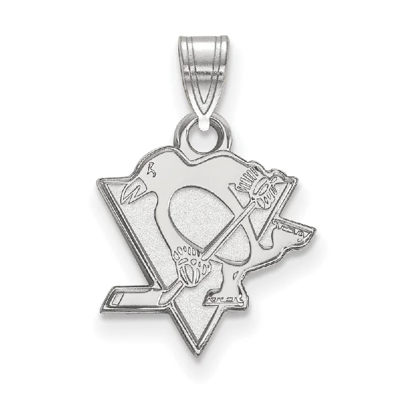 14k White Gold NHL Pittsburgh Penguins Small Pendant