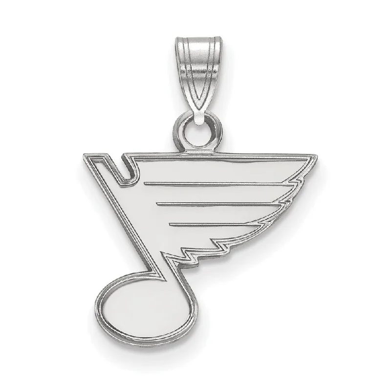 14k White Gold NHL St. Louis Blues Small Pendant