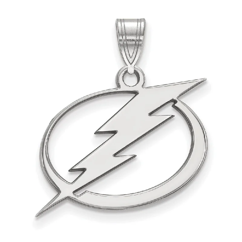 14k White Gold NHL Tampa Bay Lightning Large Pendant