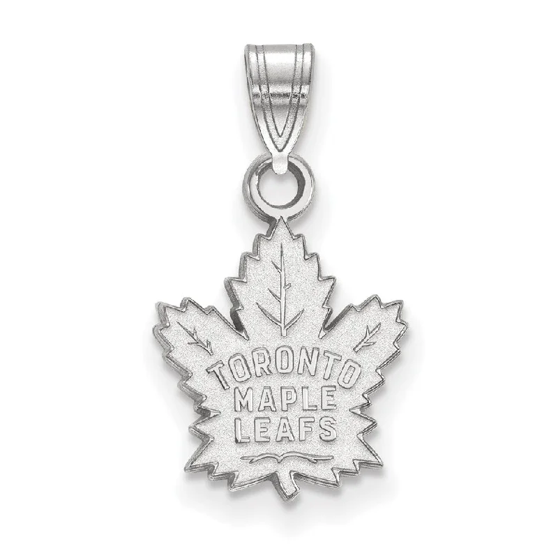 14k White Gold NHL Toronto Maple Leafs Small Pendant